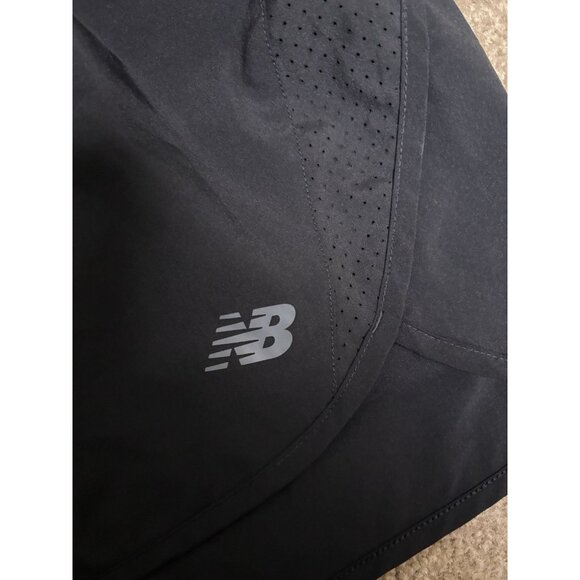 New Balance Running Shorts Women Large Black Workout Exercise Athletic 5” Inseam - Picture 2 of 6